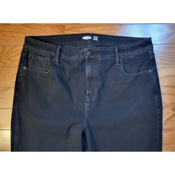 Old Navy Jeans Women Size 18 Rockstar Skinny Black Denim High Rise - Picture 3 of 11